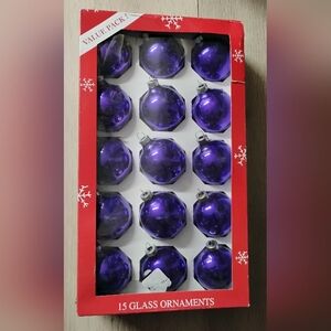 15 Vintage Rauch Purple Glass Ornaments Original NEW IN ORIGINAL BOX